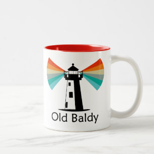Old Baldy Lighthouse Rainbow Two-Tone Coffee Mug