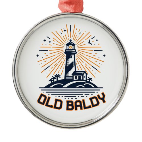 Old Baldy Lighthouse Sunrise Metal Ornament