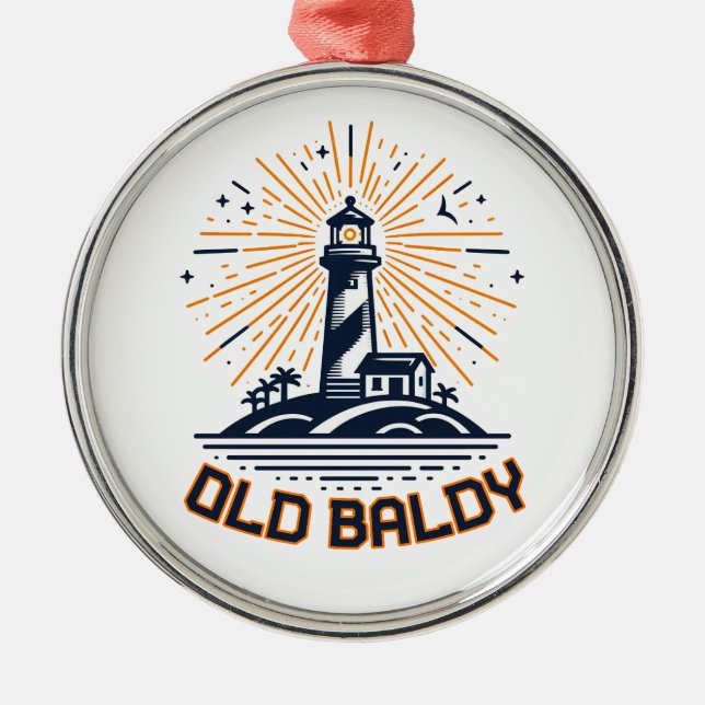 Old Baldy Lighthouse Sunrise Metal Ornament (Front)