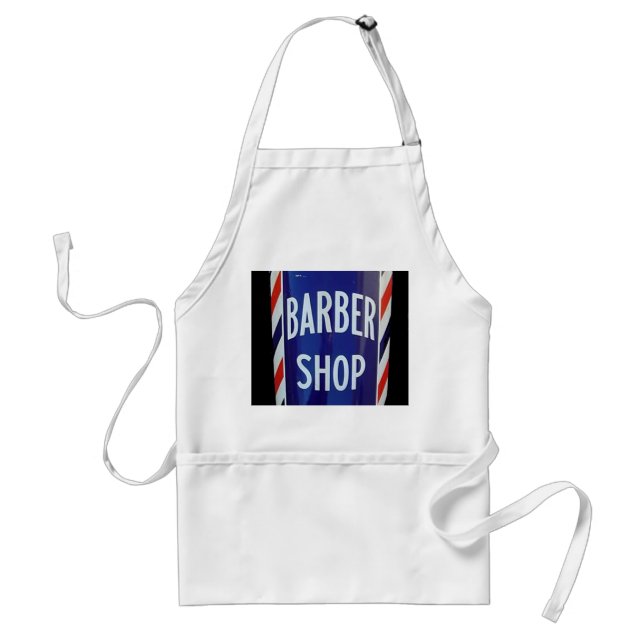 old barber shop sign adult apron (Front)