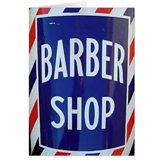 old barber shop sign cards (Front)