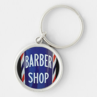 old barber shop sign keychain