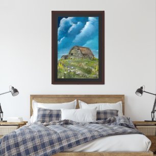 Old Barn and Wildflowers 3-2026 Print