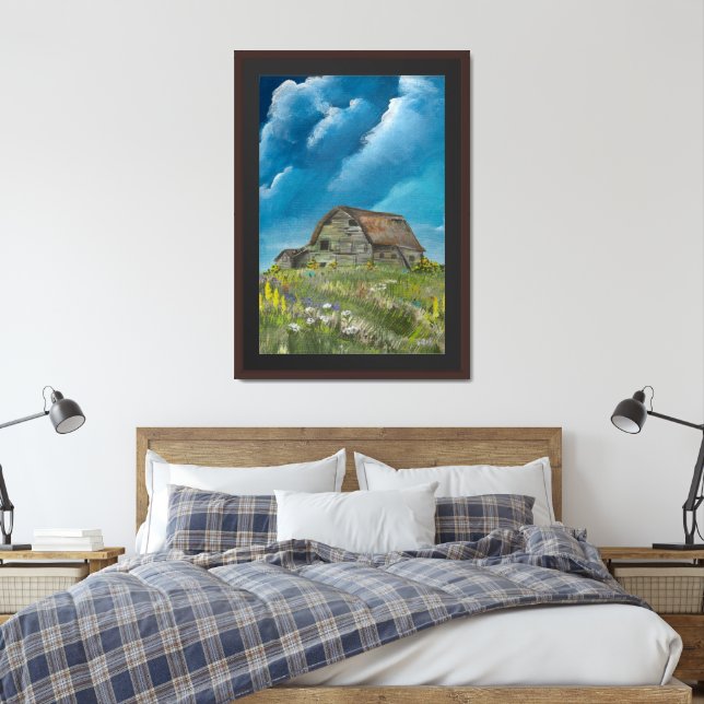 Old Barn and Wildflowers 3-2026 Print (Bedroom)