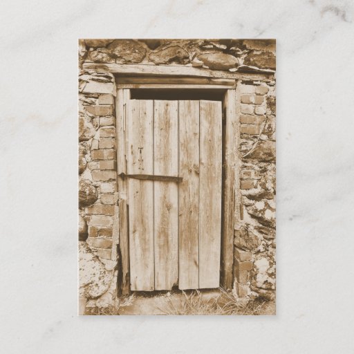 Customizable OLD BARN DOOR BUSINESS CARDS