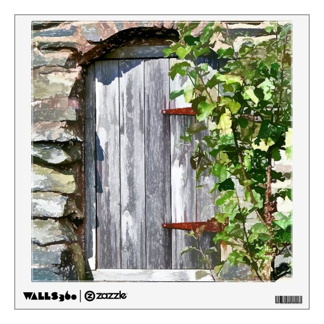 OLD BARN DOOR WALL STICKER (Front)