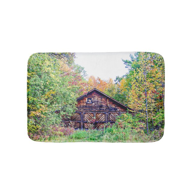 Old Barn in the Fall Bathroom Mat (Front)