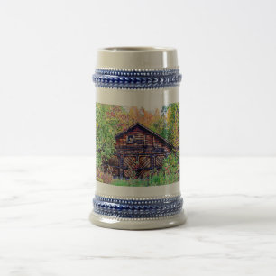Old Barn in the Fall Beer Stein