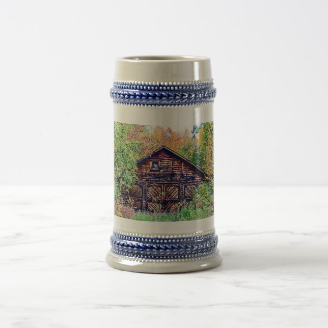 Old Barn in the Fall Beer Stein (Center)
