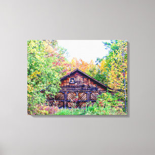 Old Barn in the Fall Canvas Print