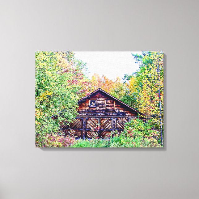 Old Barn in the Fall Canvas Print (Front)
