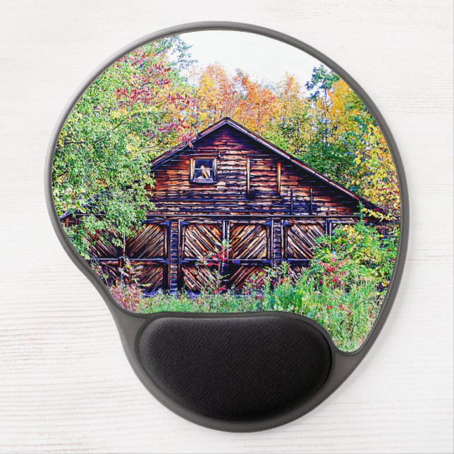 Old Barn in the Fall Gel Mouse Pad (Front)
