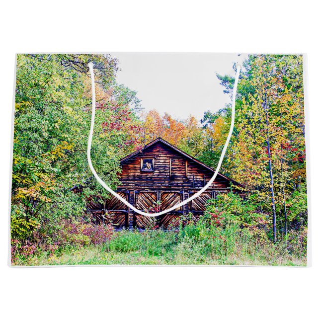Old Barn in the Fall Large Gift Bag (Front)