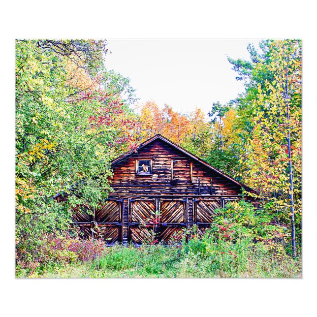 Old Barn in the Fall Photo Print (Front)
