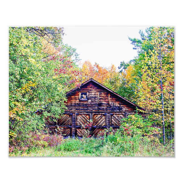 Old Barn in the Fall Photo Print (Front)