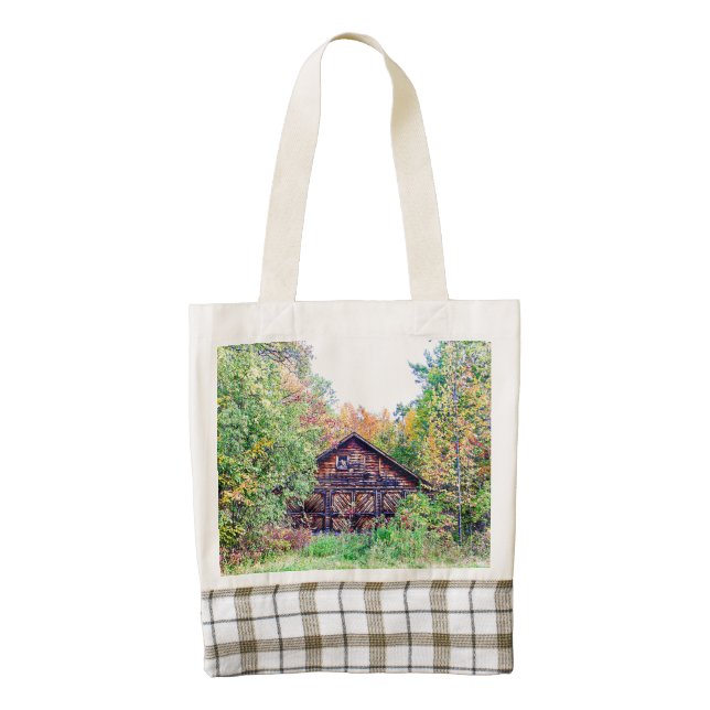 Old Barn in the Fall Zazzle HEART Tote Bag (Front)