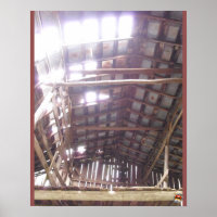 Old Barn interior beams and rafters