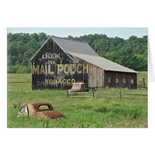 Old Barn Mail Pouch Tobacco Advertising Cards (Front Horizontal)