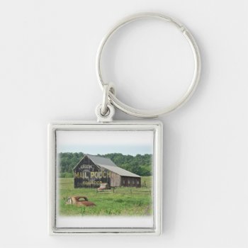 Old Barn Mail Pouch Tobacco Advertising Keychain by CarolsCamera at Zazzle