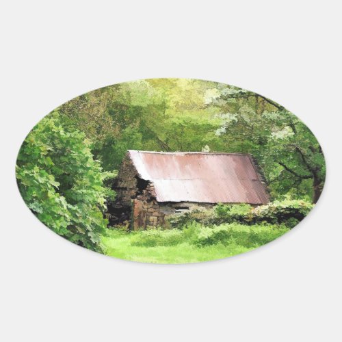 OLD BARN OVAL STICKER