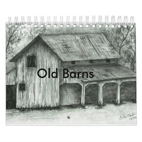 Old Barn sketches calendar
