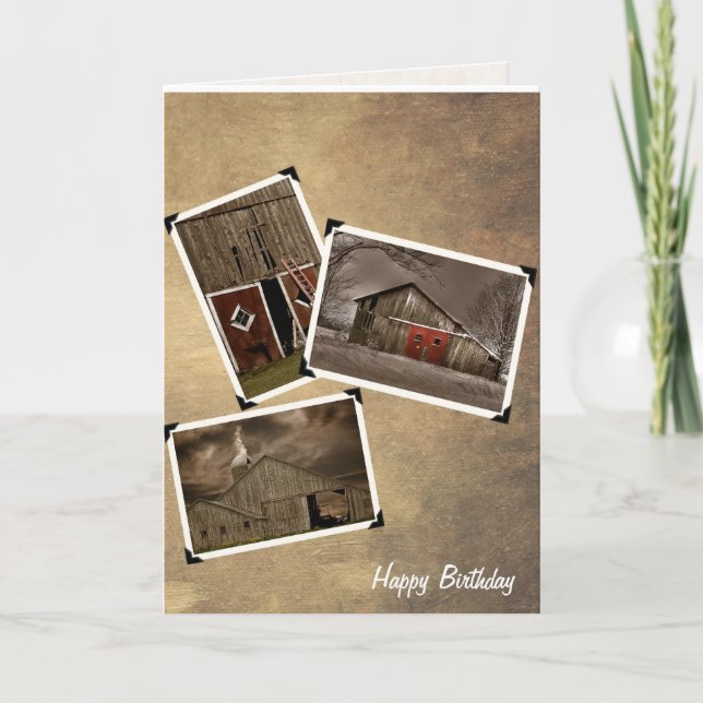 Old Barn snapshots on texture Card (Front)