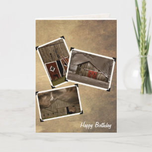 Old Barn snapshots on texture Card