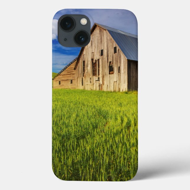 Old Barn Surrounded by Spring Wheat Field 1 Case-Mate iPhone Case (Back)