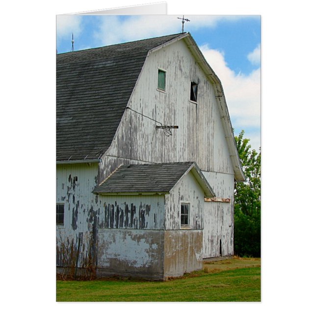 Old Barn With Oil Paint Effect Cards (Front)