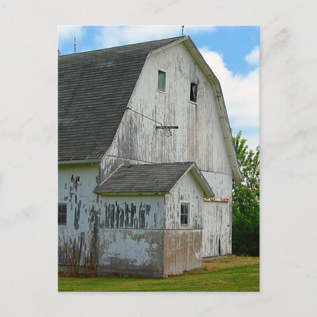 Old Barn With Oil Paint Effect Postcard (Front)