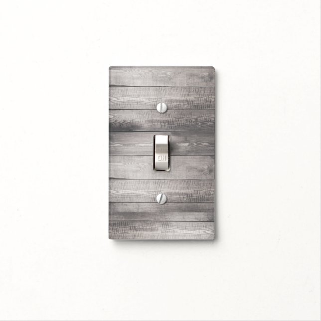 Old Barn Wood Light Switch Cover (In Situ)