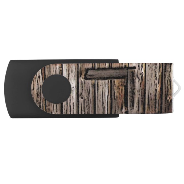Old Barn Wood Swivel USB 2.0 Flash Drive (Front)