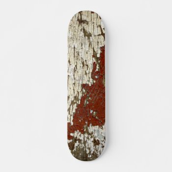 Old Barn Wood Texture Vintage Peeling Paint Shabby Skateboard by camcguire at Zazzle