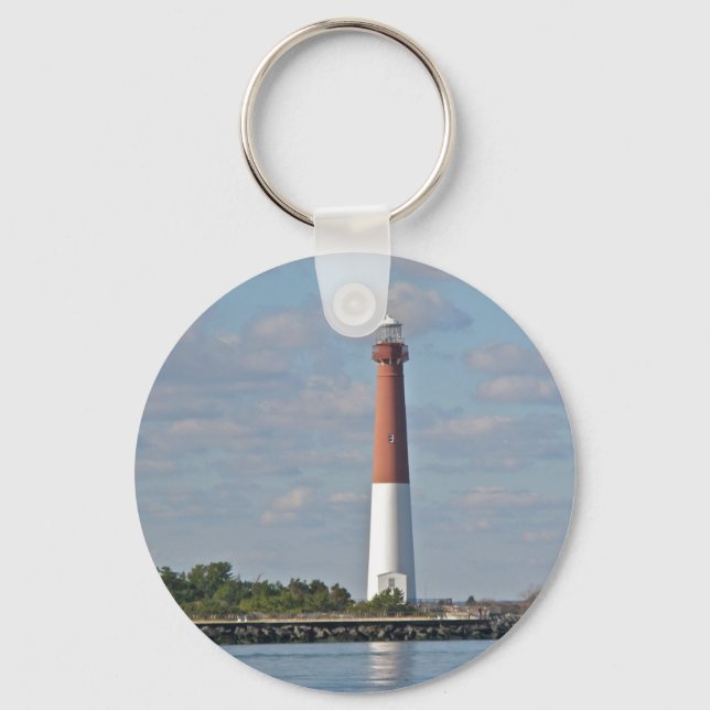 "Old Barney" Barnegat Lighthouse LBI NJ Keychain (Front)