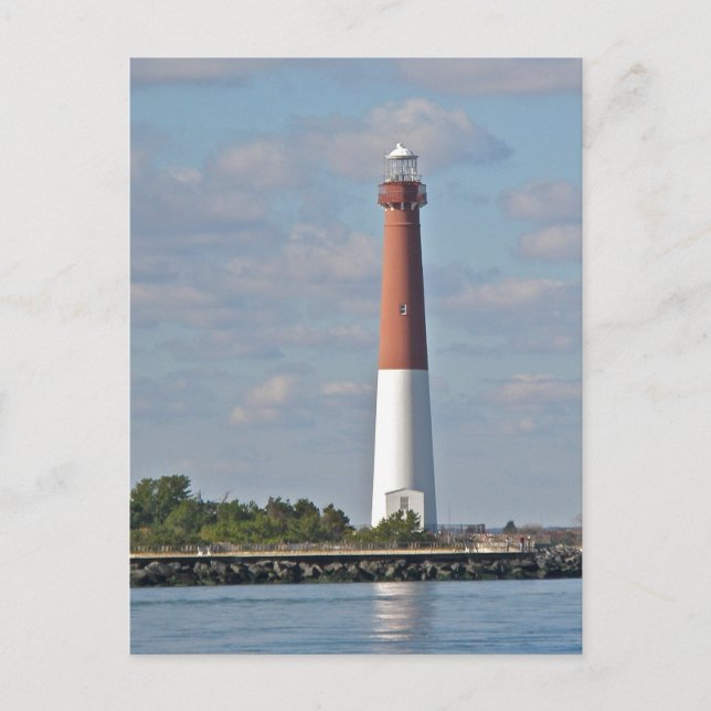 "Old Barney" Barnegat Lighthouse LBI NJ Postcard (Front)