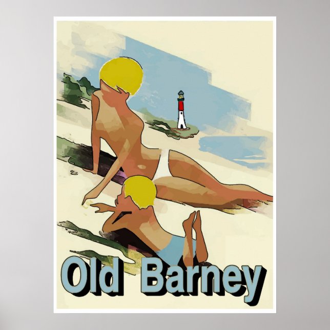 Old Barney Lighthouse, LBI Poster (Front)