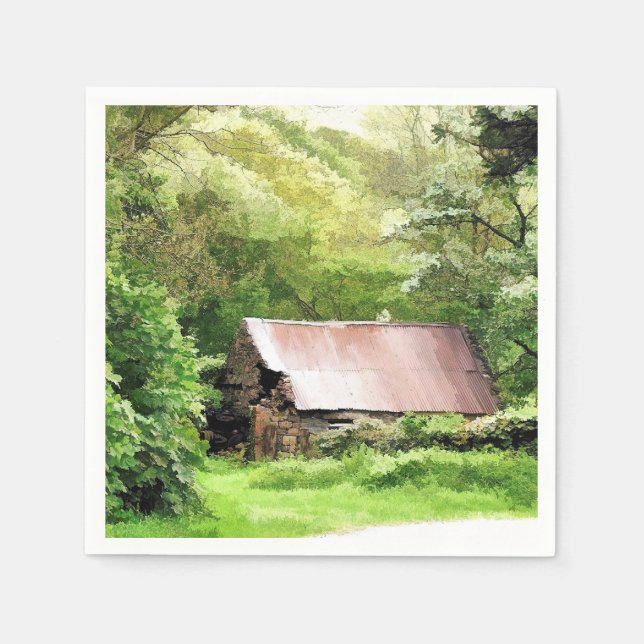 OLD BARNS PAPER NAPKINS (Front)