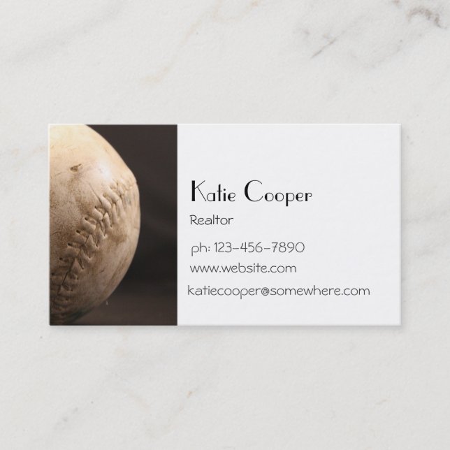 Old Baseball Business Card (Front)