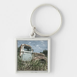 Old Beater Truck - Rusty Vintage Farm Vehicle Keychain