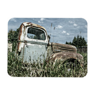 Old Beater Truck - Rusty Vintage Farm Vehicle Magnet