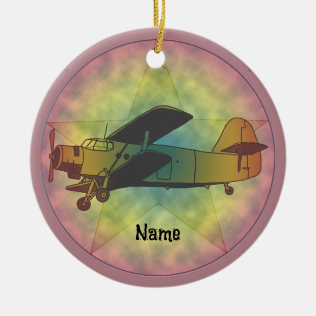 Old Beauty Airplane ornament (Front)