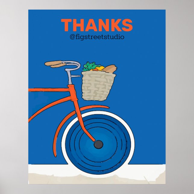 Old Bicycle, add or edit text Poster (Front)