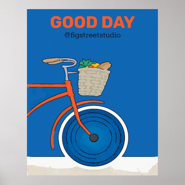 Old Bicycle, add or edit text Poster (Front)