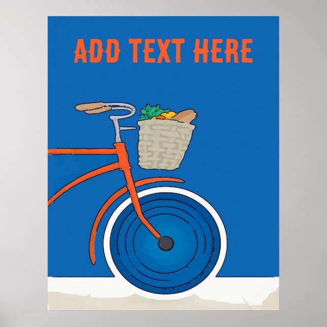 Old Bicycle, add text Poster (Front)