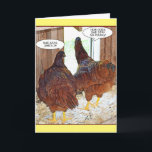 Old Biddy Birthday Card<br><div class="desc">Keep the old biddies guessing birthday card. Funny chicken card for her. Anyone who's 29 and holding would appreciate this card. :D</div>