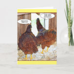 Old Biddy Birthday Card<br><div class="desc">Keep the old biddies guessing birthday card.  Funny chicken card for her. Anyone who's 29 and holding would appreciate this card.  :D</div>