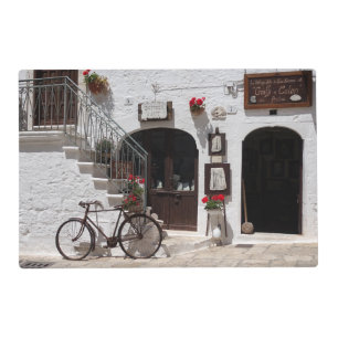 Old bike and storefront in Apulia Placemat