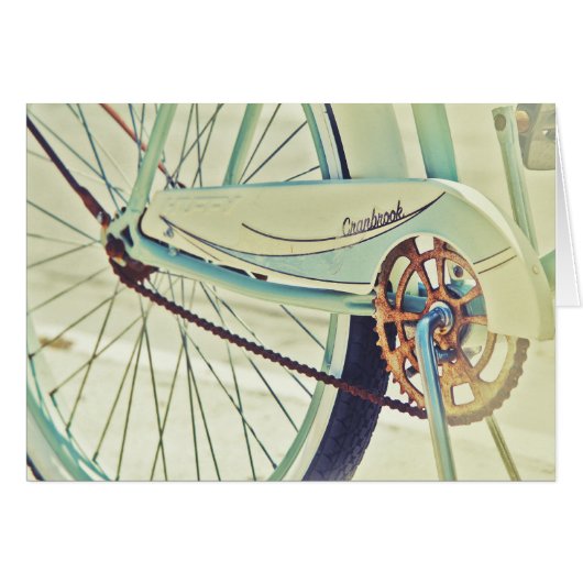 Old bike on sidewalk cards (Front Horizontal)