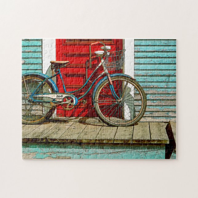 Old Bike Photo Puzzle with Gift Box (Horizontal)