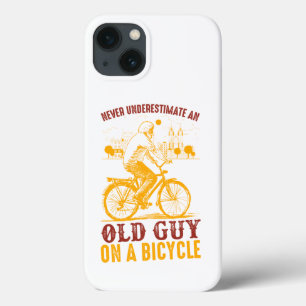 Old Biker Design Bicycle Never Underestimate iPhone 13 Case